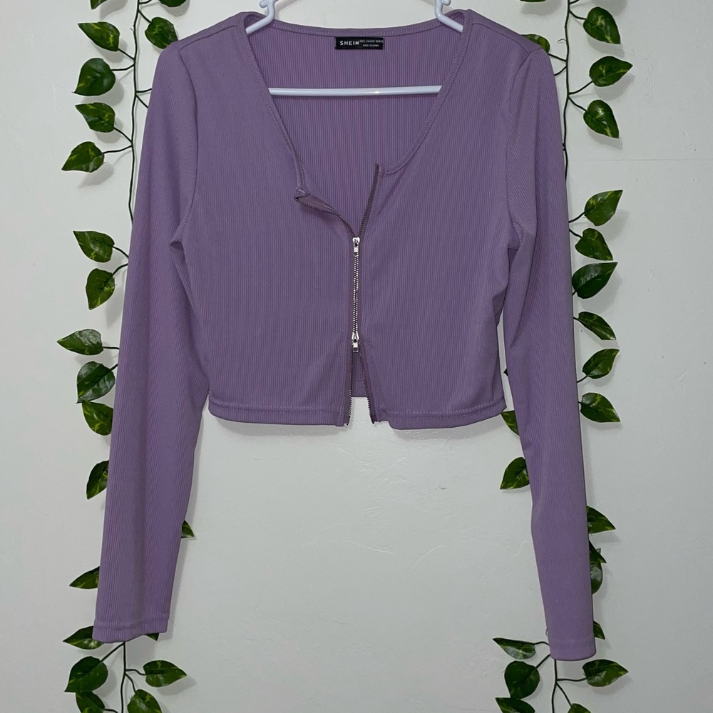 Purple Shein crop top